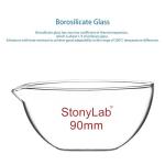 Stonylab Borosilicate Glass Evaporating Dish, 90 mm
