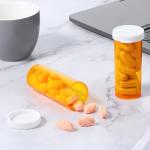80Pcs Clear Pill Bottles with Easy Open Caps