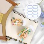 6-Pack Clear Plastic Pill Bottles with Caps