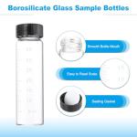 6pcs 40ml Clear Glass Vials with Caps