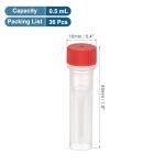 PATIKIL 0.5mL Plastic Cryogenic Vials, 36 Pack