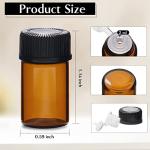 100 Packs Amber Glass Essential Oil Sample Bottles