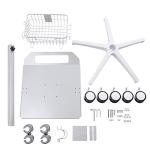 Adjustable Medical Mobile Trolley Cart with Wheels