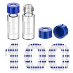 2mL Autosampler Vials with Blue Caps, 100 Pack