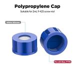 2mL Autosampler Vials with Blue Caps, 100 Pack