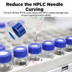 2mL Autosampler Vials with Blue Caps, 100 Pack