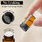 100 Packs Amber Glass Essential Oil Sample Bottles