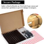 100 Packs Amber Glass Essential Oil Sample Bottles
