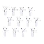 12 Clear Glass Funnels with Handles - 14mm