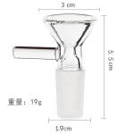 12 Clear Glass Funnels with Handles - 14mm