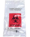 Biohazard Bags 15x25 cm with Red Print, 100 Count