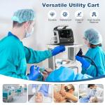 Mobile Medical Trolley Cart with Anti-Slip Mat