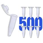 1.5mL Safe Lock Microcentrifuge Tubes - 500 Pack