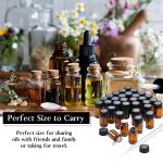 100 Packs Amber Glass Essential Oil Sample Bottles
