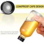 15 Clear Glass Bottles with Lids and Funnels