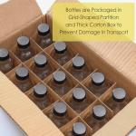 15 Clear Glass Bottles with Lids and Funnels