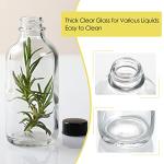 15 Clear Glass Bottles with Lids and Funnels