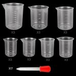 21PCS Plastic Beaker Set with Droppers