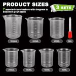 21PCS Plastic Beaker Set with Droppers