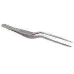 Offset Handle Serrated Stainless Steel Lab Forceps 5.5