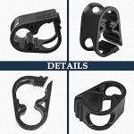 6-Pack Adjustable Plastic Tubing Clamps - Black