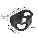 6-Pack Adjustable Plastic Tubing Clamps - Black