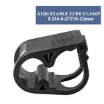 6-Pack Adjustable Plastic Tubing Clamps - Black
