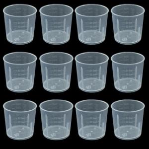 12 Pack 30ml Plastic Graduated Beaker Set