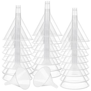 24 Pcs Clear Plastic Funnels with Long Spout