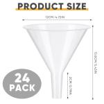 24 Pcs Clear Plastic Funnels with Long Spout