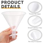 24 Pcs Clear Plastic Funnels with Long Spout