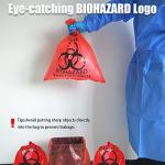 20 Pack Red Biohazard Waste Disposal Bags 42x51 cm