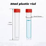 20ml Plastic Sample Vials with Screw Caps (30pcs)