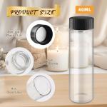 50 Pack Glass Essential Oil Bottles with Caps