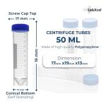LabXcel Sterile PP Centrifuge Tubes with Caps