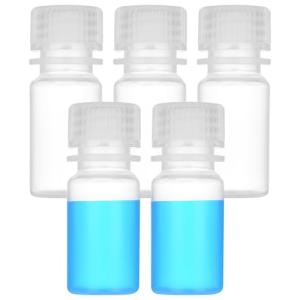 Plastic Sample Bottles with Caps - 5 Pack