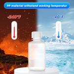 Plastic Sample Bottles with Caps - 5 Pack