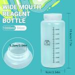 34oz Wide Mouth Plastic Lab Bottles, 3 Pcs