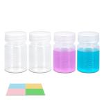 ASEVAT 1.7oz Wide Mouth Plastic Reagent Bottles
