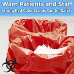 Medical Grade Biohazard Waste Bags - 50 Count