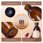 24 Pack Amber Glass Bottles with Lids 8 OZ