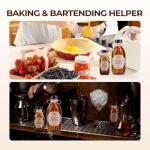 24 Pack Amber Glass Bottles with Lids 8 OZ