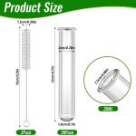 Clear 10-Pack Test Tubes for Plant Propagation