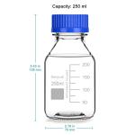 Stonylab 250 ml Glass Media Storage Bottle