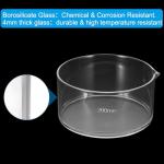 Borosilicate Crystallizing Dishes with Spout, 2500ml - 2 Pack