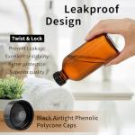 24 Pack Amber Glass Boston Round Bottles