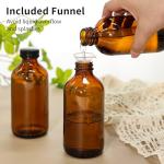 24 Pack Amber Glass Boston Round Bottles