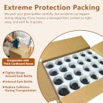 24 Pack Amber Glass Boston Round Bottles