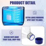 Remerry 2000ml Glass Media Storage Bottles - 3 Pack