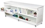 TrippNT 8 Foot Lab Island Cart with Lockable Doors